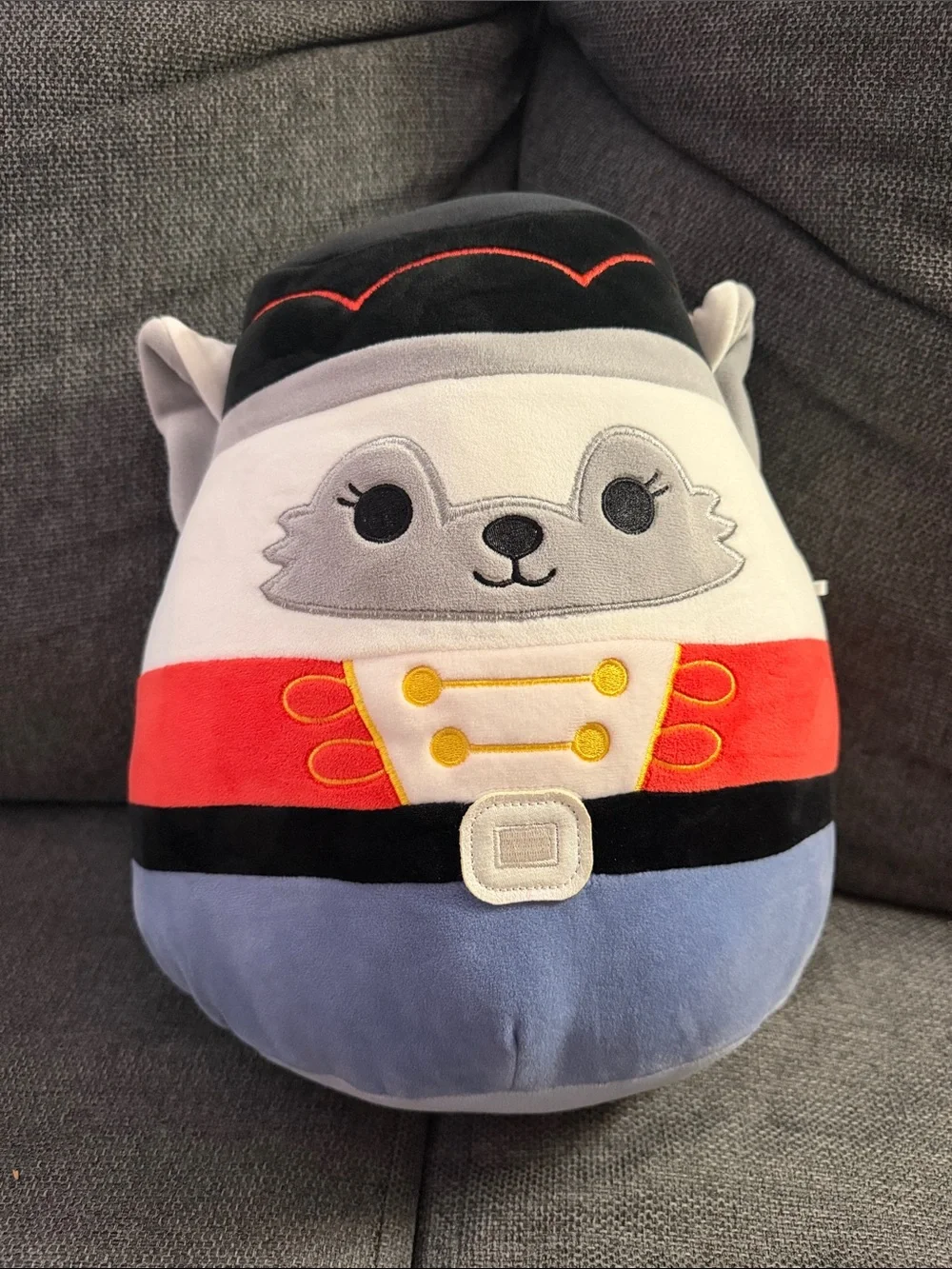 Squishmallows Grey & Red Nutcracker Animal Plush